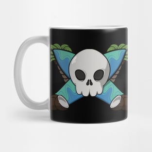 Surfing crew Jolly Roger pirate flag (no caption) Mug